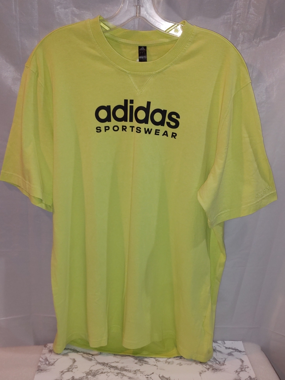 adidas Neon Yellow Sportswear Crew Neck T-Shirt